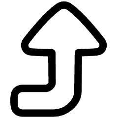 Triangle Arrow Bend Right Up Large Icon from Plump Line Set
