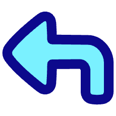 Triangle Arrow Bend Up Left Large Icon from Plump Pop Set