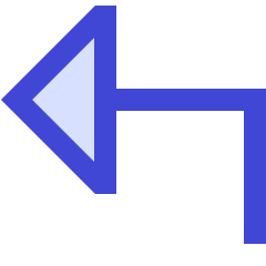 Triangle Arrow Bend Up Left Large Icon from Sharp Duo Set