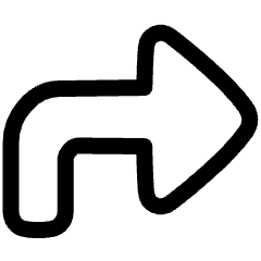 Triangle Arrow Bend Up Right Large Icon from Plump Line Set