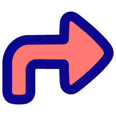 Triangle Arrow Bend Up Right Large Icon from Plump Pop Set