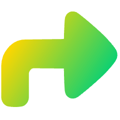 Triangle Arrow Bend Up Right Large Icon from Plump Gradient Set