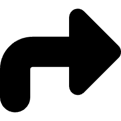 Triangle Arrow Bend Up Right Large Icon from Core Solid Set