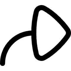 Triangle Arrow Bend Up Right Large Icon from Flex Line Set