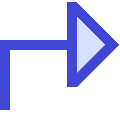Triangle Arrow Bend Up Right Large Icon from Sharp Duo Set