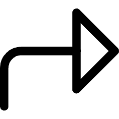 Triangle Arrow Bend Up Right Large Icon from Core Line Set