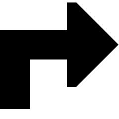 Triangle Arrow Bend Up Right Large Icon from Sharp Solid Set