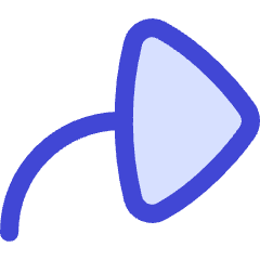 Triangle Arrow Bend Up Right Large Icon from Flex Duo Set