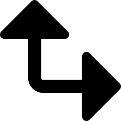 Triangle Arrow Bottom Left Corner Large Icon from Core Remix Set