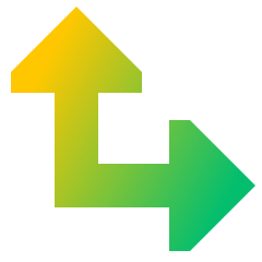 Triangle Arrow Bottom Left Corner Large Icon from Sharp Gradient Set