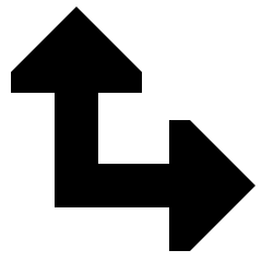 Triangle Arrow Bottom Left Corner Large Icon from Sharp Solid Set