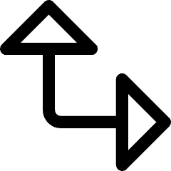 Triangle Arrow Bottom Left Corner Large Icon from Core Line Set