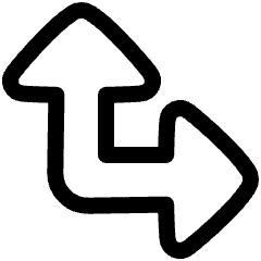 Triangle Arrow Bottom Left Corner Large Icon from Plump Line Set