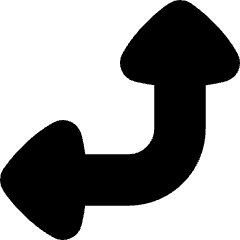 Triangle Arrow Bottom Right Corner Large Icon from Flex Solid Set