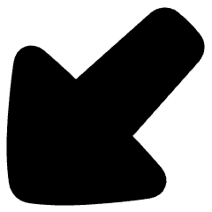 Triangle Arrow Diagonal Bottom Left Large Icon from Plump Solid Set