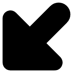 Triangle Arrow Diagonal Bottom Left Large Icon from Core Solid Set