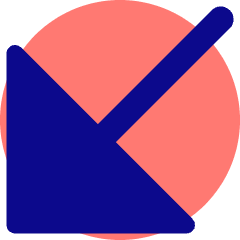 Triangle Arrow Diagonal Bottom Left Large Icon from Core Pop Set