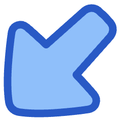 Triangle Arrow Diagonal Bottom Left Large Icon from Plump Duo Set