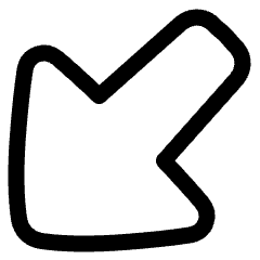 Triangle Arrow Diagonal Bottom Left Large Icon from Plump Line Set