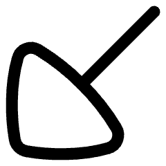Triangle Arrow Diagonal Bottom Left Large Icon from Flex Line Set