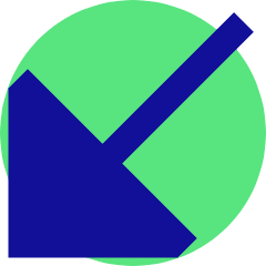 Triangle Arrow Diagonal Bottom Left Large Icon from Sharp Pop Set