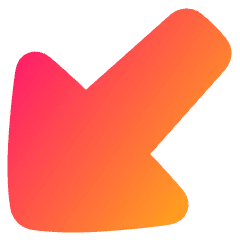 Triangle Arrow Diagonal Bottom Left Large Icon from Plump Gradient Set