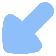 Triangle Arrow Diagonal Bottom Left Large Icon from Flex Flat Set