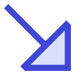 Triangle Arrow Diagonal Bottom Right Large Icon from Sharp Duo Set