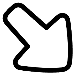 Triangle Arrow Diagonal Bottom Right Large Icon from Plump Line Set