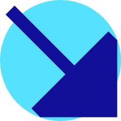 Triangle Arrow Diagonal Bottom Right Large Icon from Sharp Pop Set