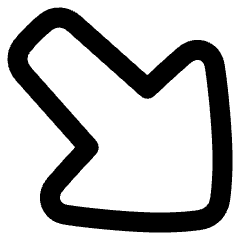 Triangle Arrow Diagonal Bottom Right Large Icon from Plump Remix Set