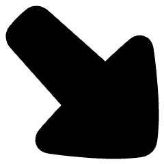 Triangle Arrow Diagonal Bottom Right Large Icon from Plump Solid Set