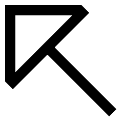 Triangle Arrow Diagonal Upper Left Large Icon from Sharp Line Set