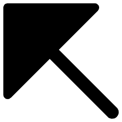 Triangle Arrow Diagonal Upper Left Large Icon from Core Remix Set