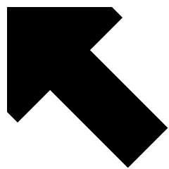 Triangle Arrow Diagonal Upper Left Large Icon from Sharp Solid Set