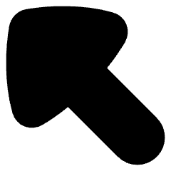 Triangle Arrow Diagonal Upper Left Large Icon from Flex Solid Set