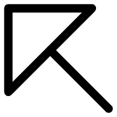 Triangle Arrow Diagonal Upper Left Large Icon from Core Line Set