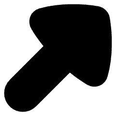 Triangle Arrow Diagonal Upper Right Large Icon from Flex Solid Set