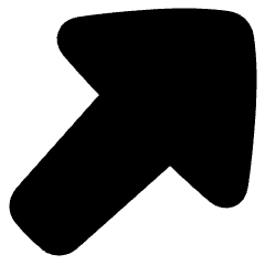 Triangle Arrow Diagonal Upper Right Large Icon from Plump Solid Set