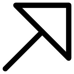 Triangle Arrow Diagonal Upper Right Large Icon from Core Line Set
