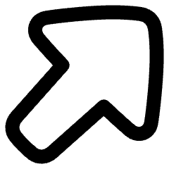 Triangle Arrow Diagonal Upper Right Large Icon from Plump Remix Set