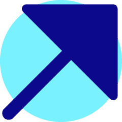 Triangle Arrow Diagonal Upper Right Large Icon from Core Pop Set