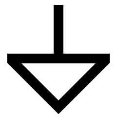 Triangle Arrow Down Large 1 Icon from Sharp Line Set