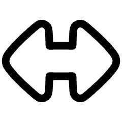 Triangle Arrow Horizontal Large Icon from Plump Line Set