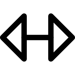 Triangle Arrow Horizontal Large Icon from Core Line Set