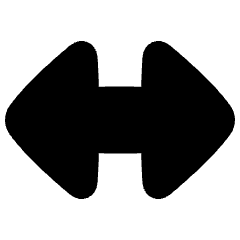 Triangle Arrow Horizontal Large Icon from Plump Solid Set