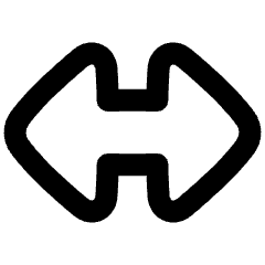 Triangle Arrow Horizontal Large Icon from Plump Remix Set