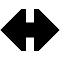 Triangle Arrow Horizontal Large Icon from Sharp Solid Set