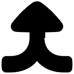Triangle Arrow Merge Vertical Large Icon from Plump Solid Set