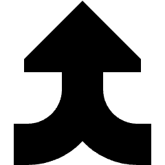 Triangle Arrow Merge Vertical Large Icon from Sharp Solid Set